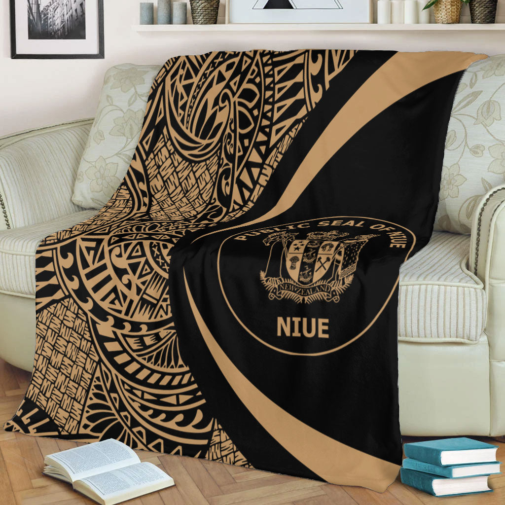 Niue Premium Blanket Lauhala Gold Circle Style