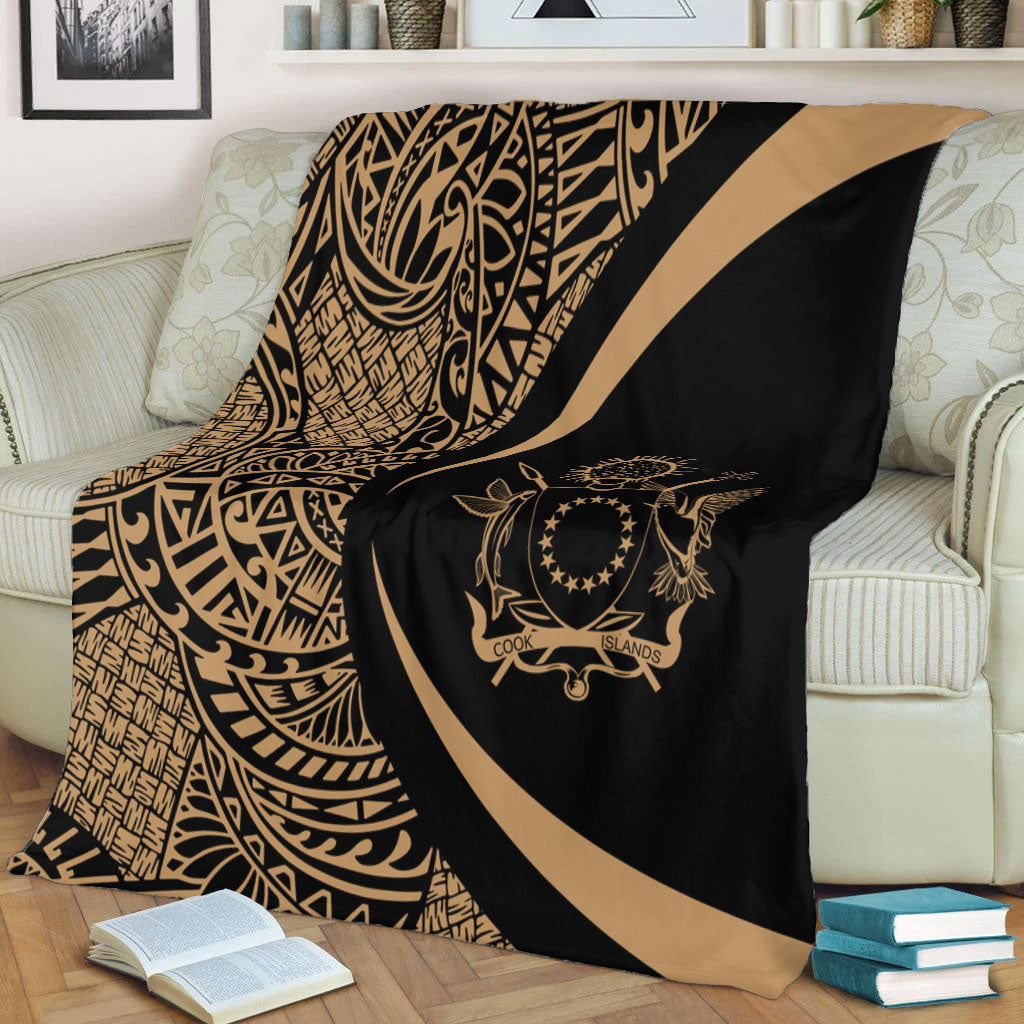 Cook Islands Premium Blanket Lauhala Gold Circle Style