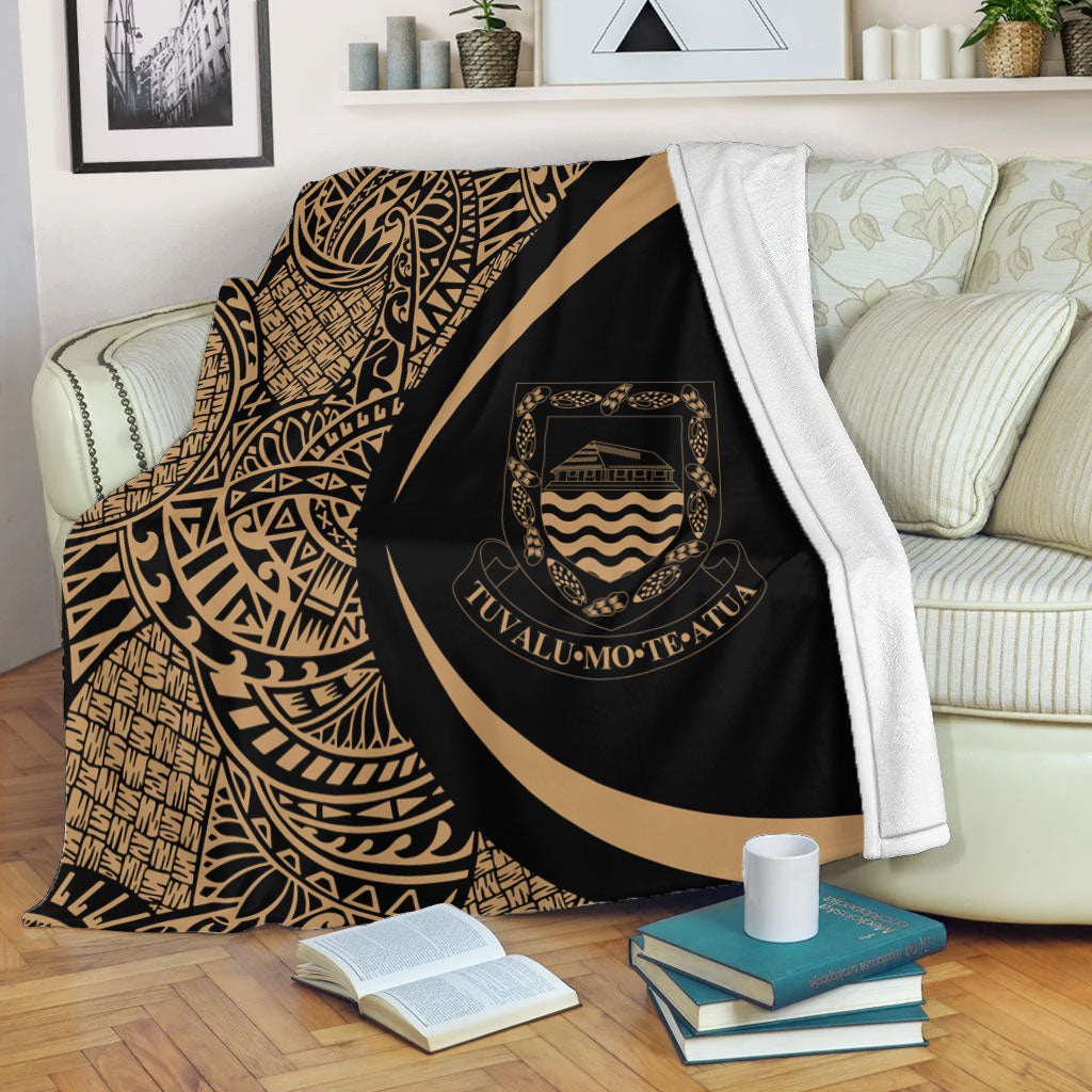 Tuvalu Premium Blanket Lauhala Gold Circle Style