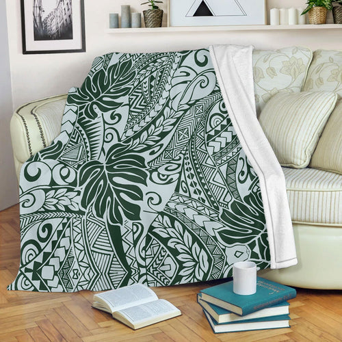 Hawaii Premium Blanket Tribal Pattern Leaf