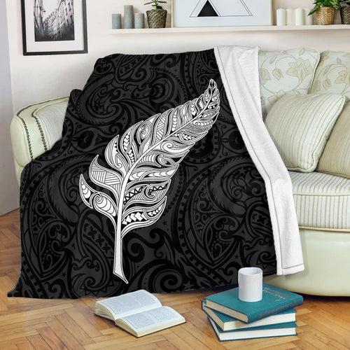 New Zealand Premium Blanket Maori Silver Fern Simple Style