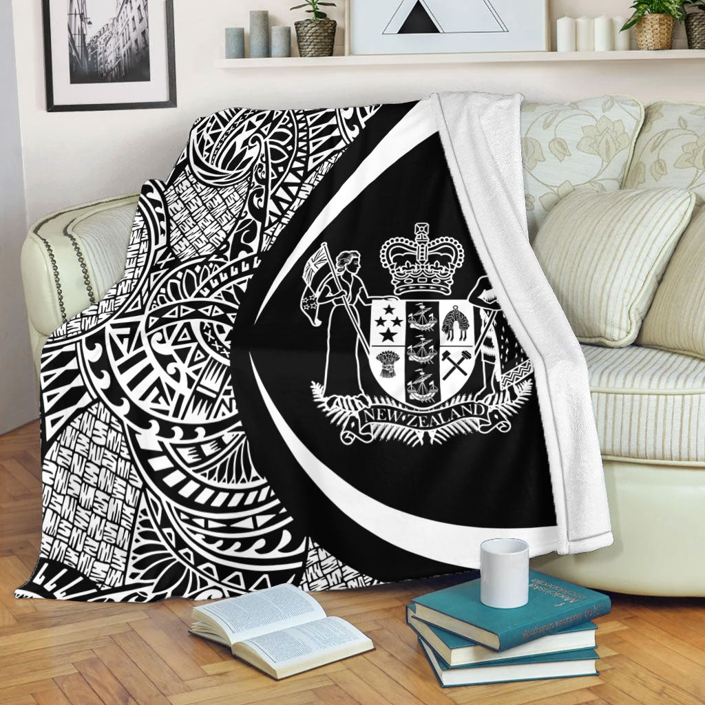 New Zealand Premium Blanket Lauhala White Circle Style