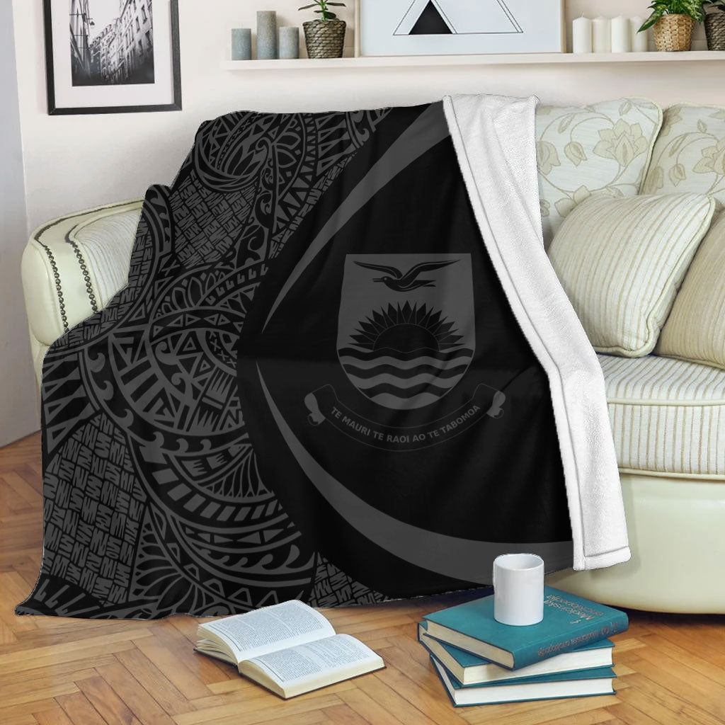 Kiribati Premium Blanket Lauhala Gray Circle Style