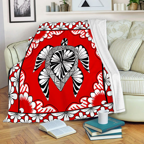 Tonga Premium Blanket Tapa Turtle Design