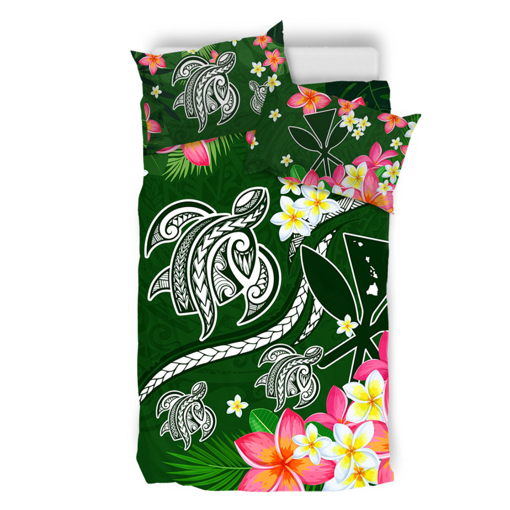 Hawaii Bedding Set Aloha Island Turtle Plumeria Flower Tropical Fabric