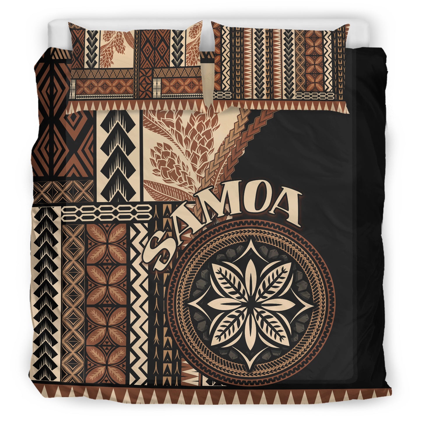 Samoa Bedding Set Samoan Siapo Motif Classic Style