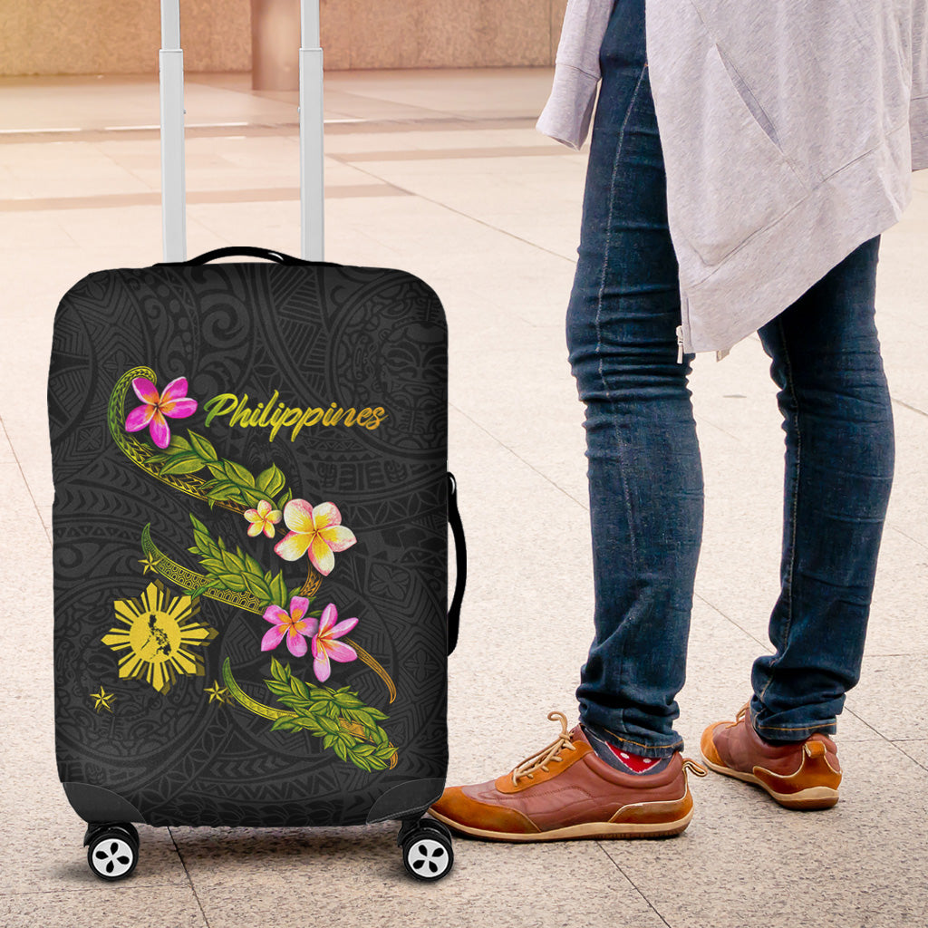 Philippines Filipinos Luggage Cover Philippines Sun And Map Plumeria Tribal