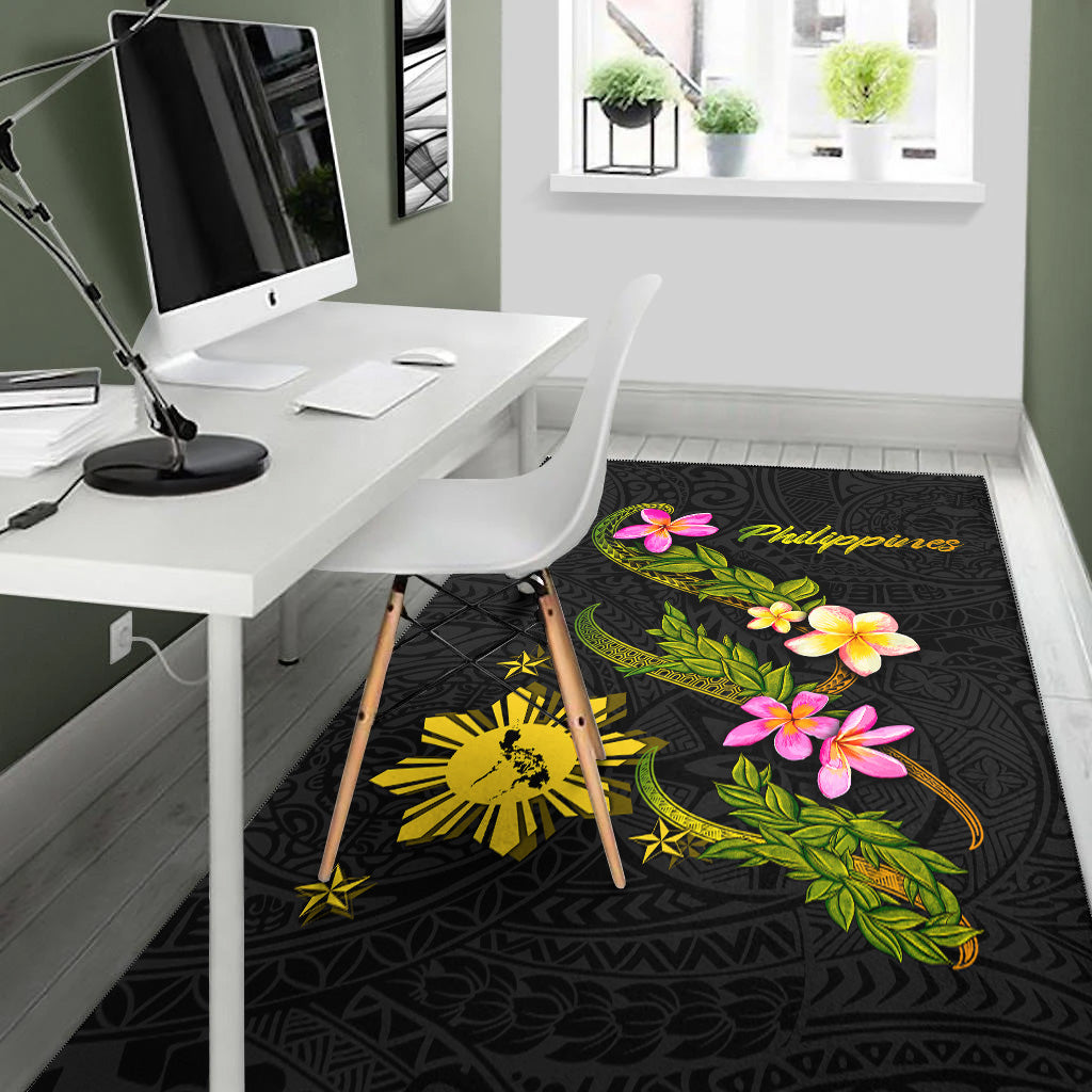 Philippines Filipinos Area Rug Philippines Sun And Map Plumeria Tribal