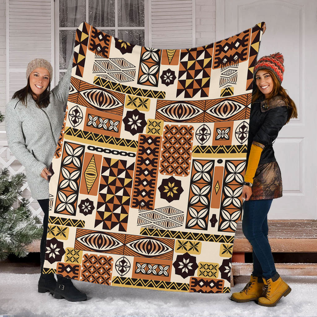 Tonga Premium Blanket Ngatu Tapa Pattern