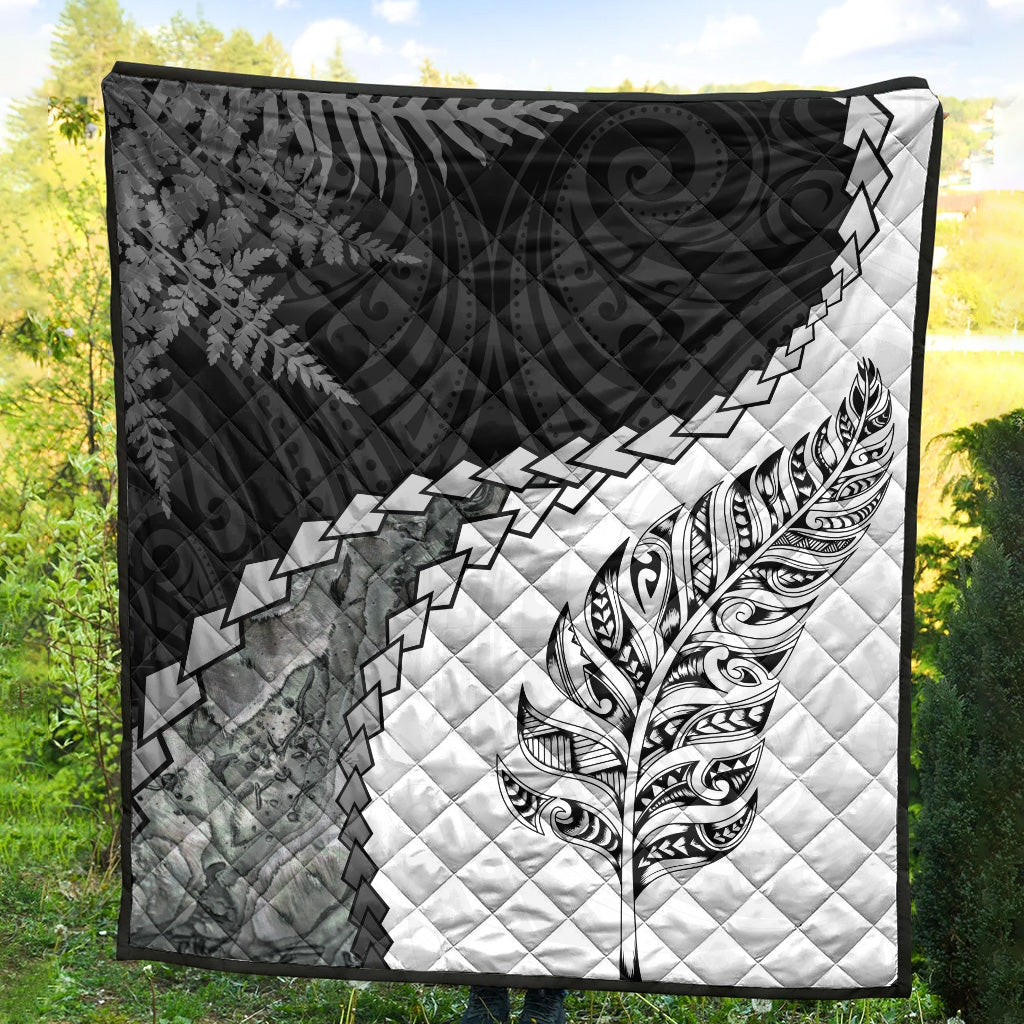 New Zealand Premium Quilt Silver Fern Maori Pattern