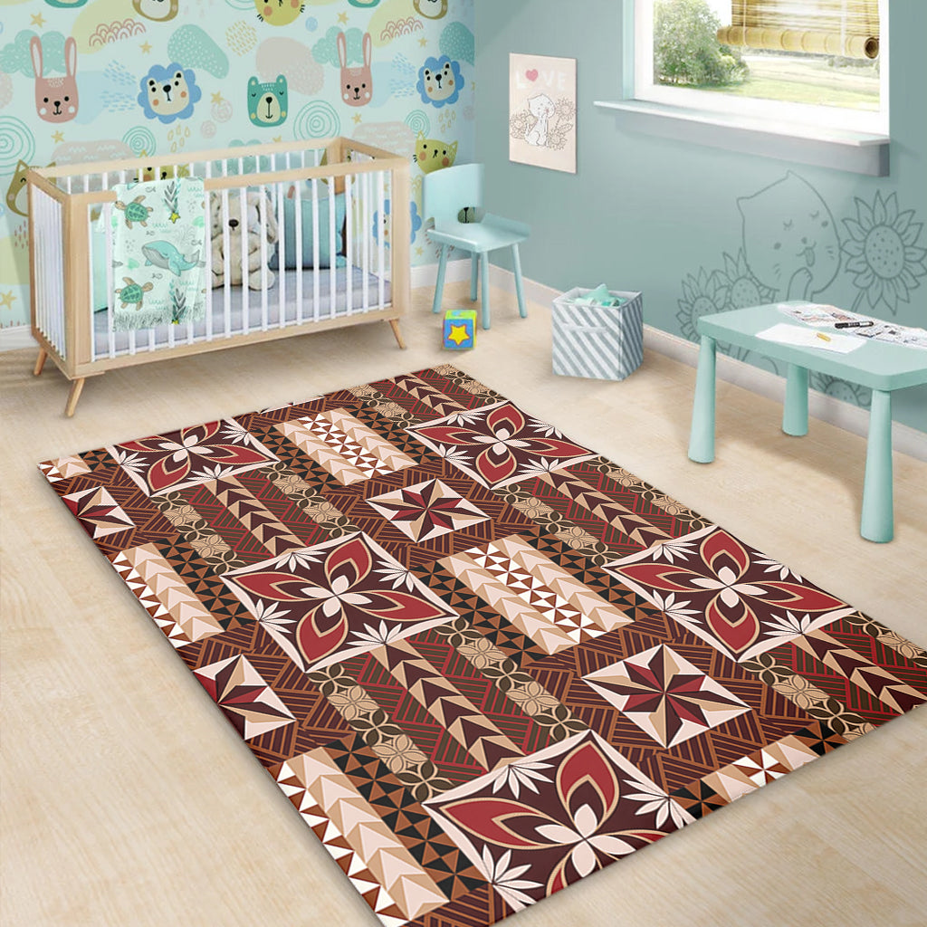 Samoa Area Rug Siapo Pattern Print