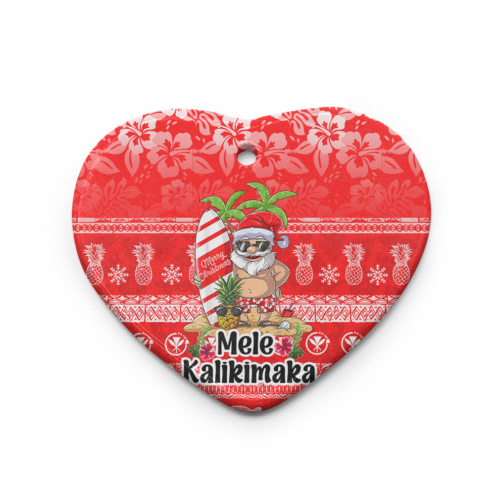 Hawaii Ceramic Ornament  Mele Kalikimaka Merry Christmas Tree Pineapple Tropical