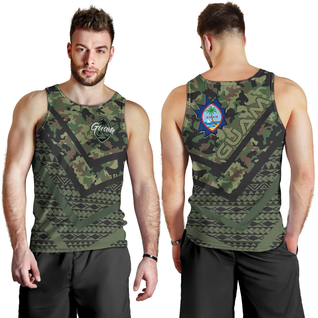 Guam Men Tank Top - Custom Guam Camo Deluxe Polynesian Tattoo