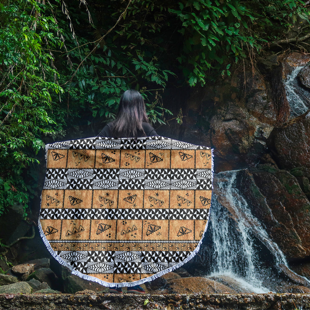 Tonga Beach Blanket Tapa Pattern