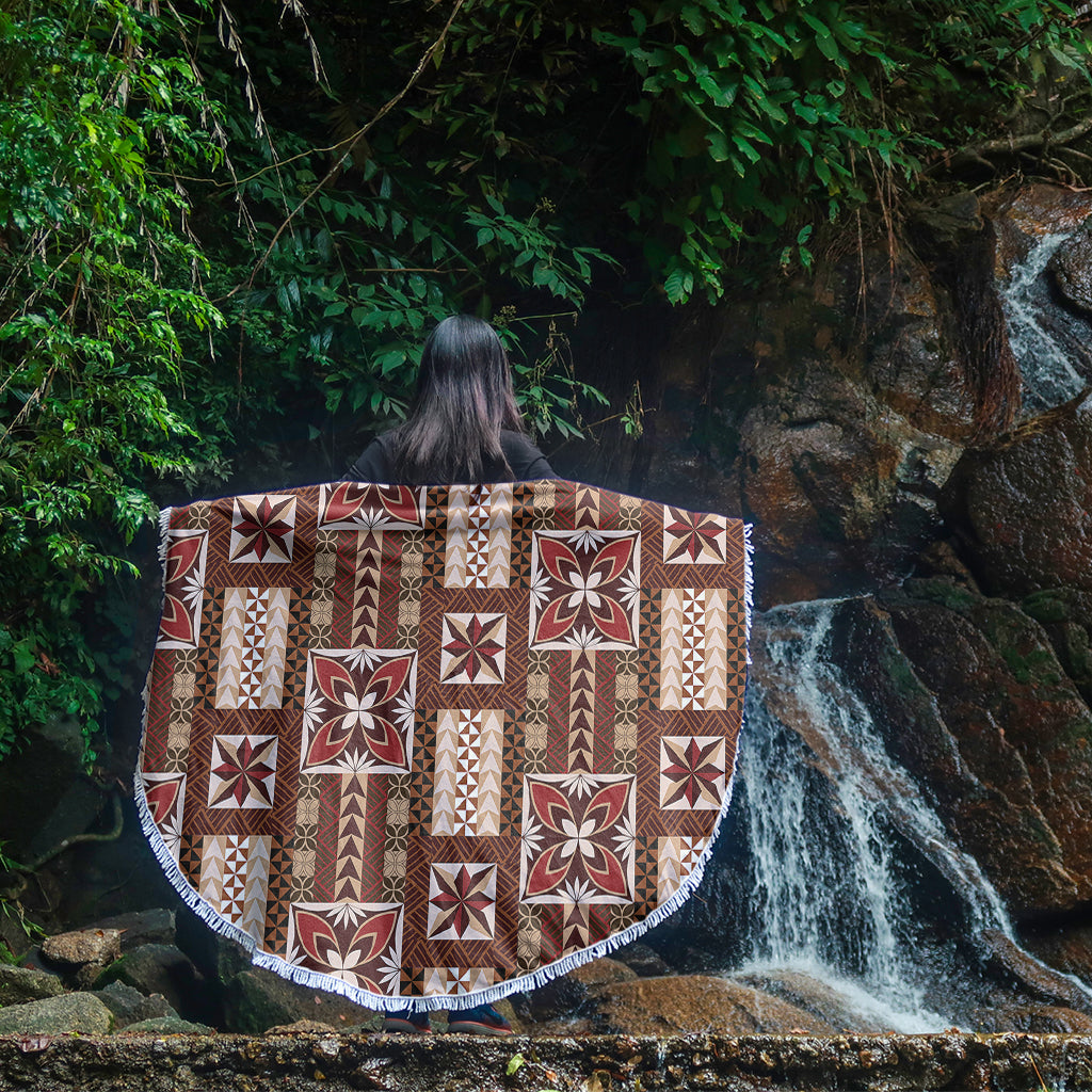 Samoa Beach Blanket Siapo Pattern Print