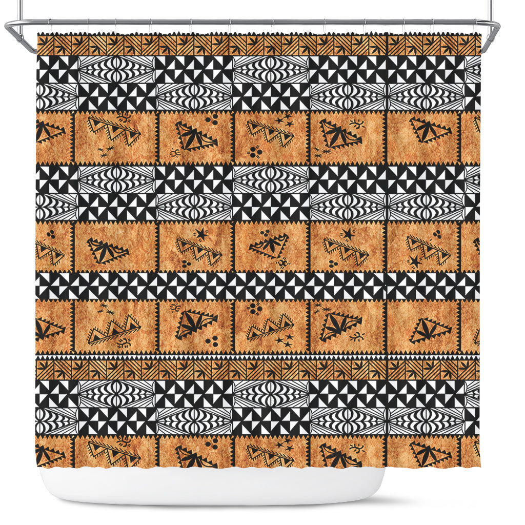 Tonga Shower Curtain Tapa Pattern