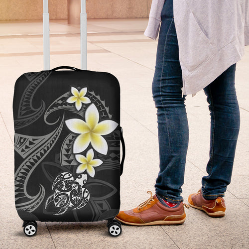 Hawaii Luggage Cover Hawaiian Turtle Honu Plumeria Tribal Tattoo