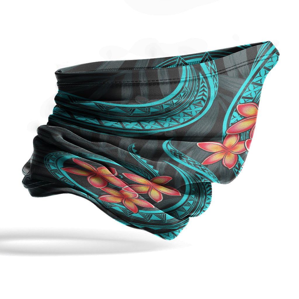 Wallis and Futuna Neck Gaiter - Plumeria Turquoise