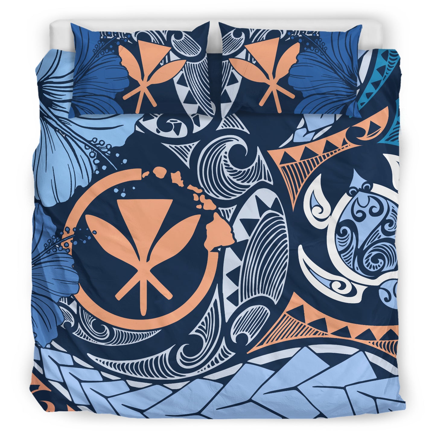Hawaii Bedding Set Kanaka Maoli Tribal Pattern