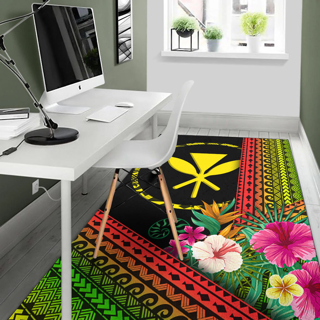 Hawaii Area Rug Kanaka Maoli Polynesian Pattern