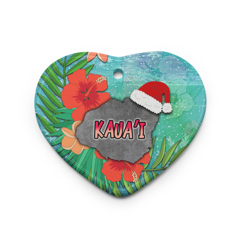 Hawaii Ceramic Ornament Christmas Kauaʻi Island
