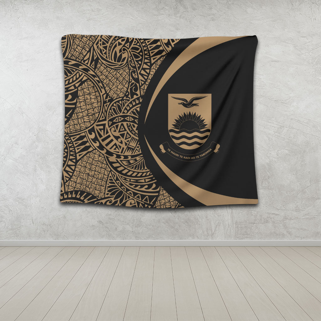 Kiribati Tapestry Lauhala Gold Circle Style