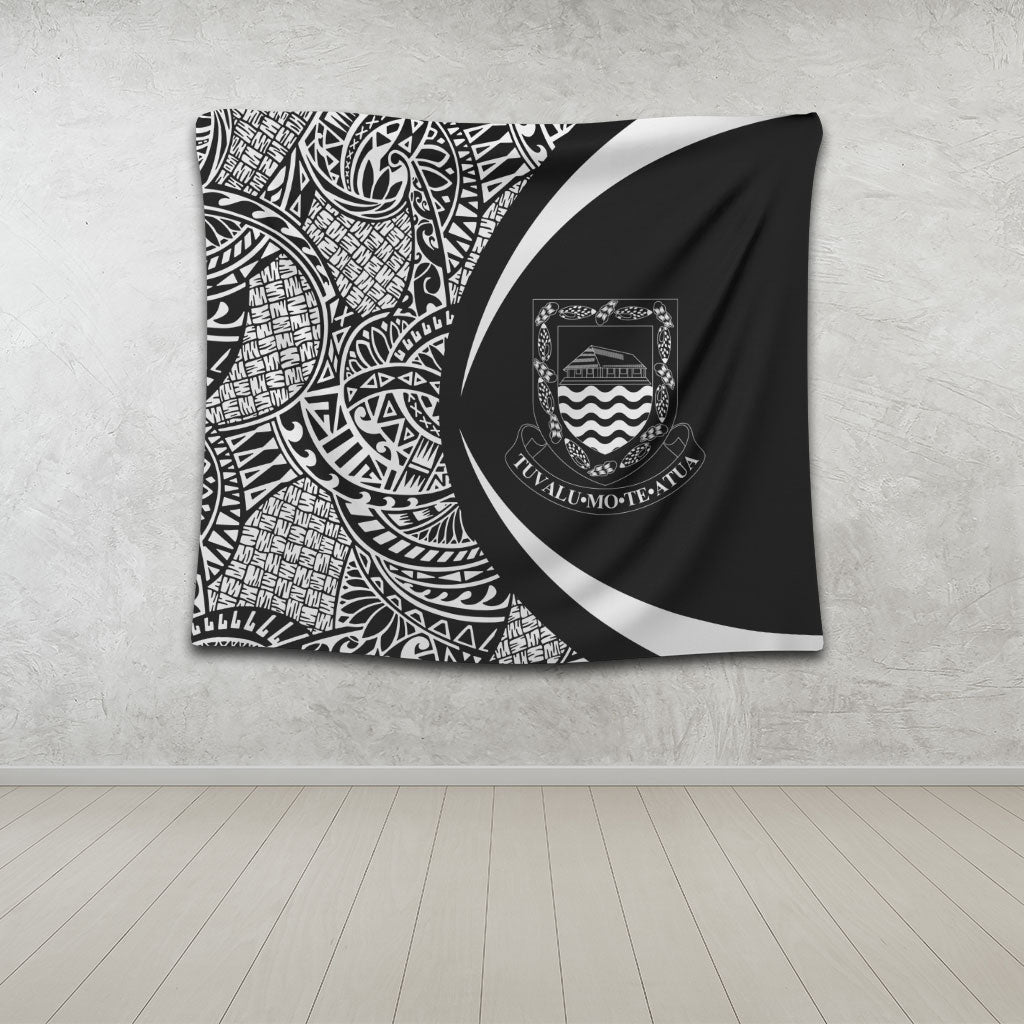 Tuvalu Tapestry Lauhala White Circle Style