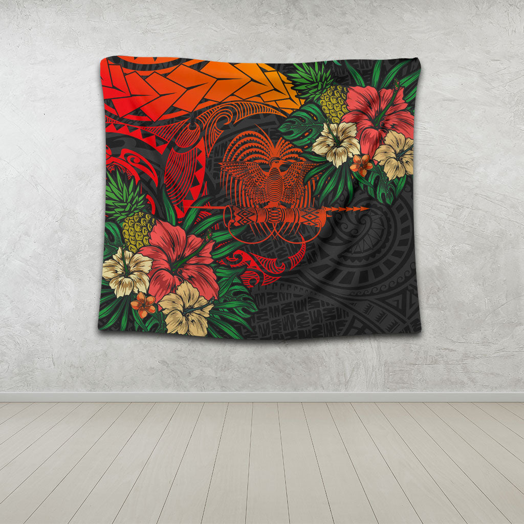 Papua New Guinea Tapestry Polynesian Coat Of Arms Tropical