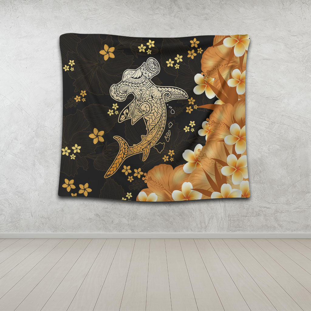 Hawaii Tapestry Tribal Polynesia Shark Tattoo