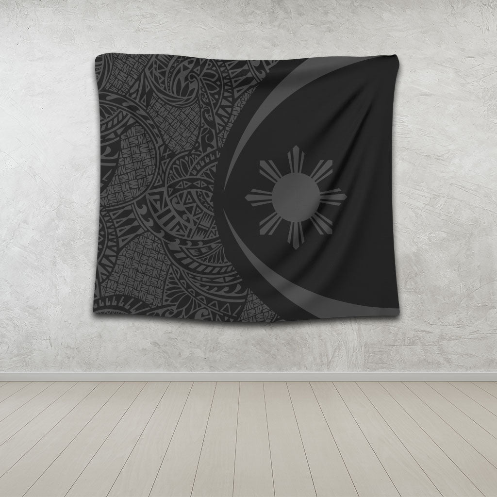 Philippines Filipinos Tapestry Lauhala Gray Circle Style