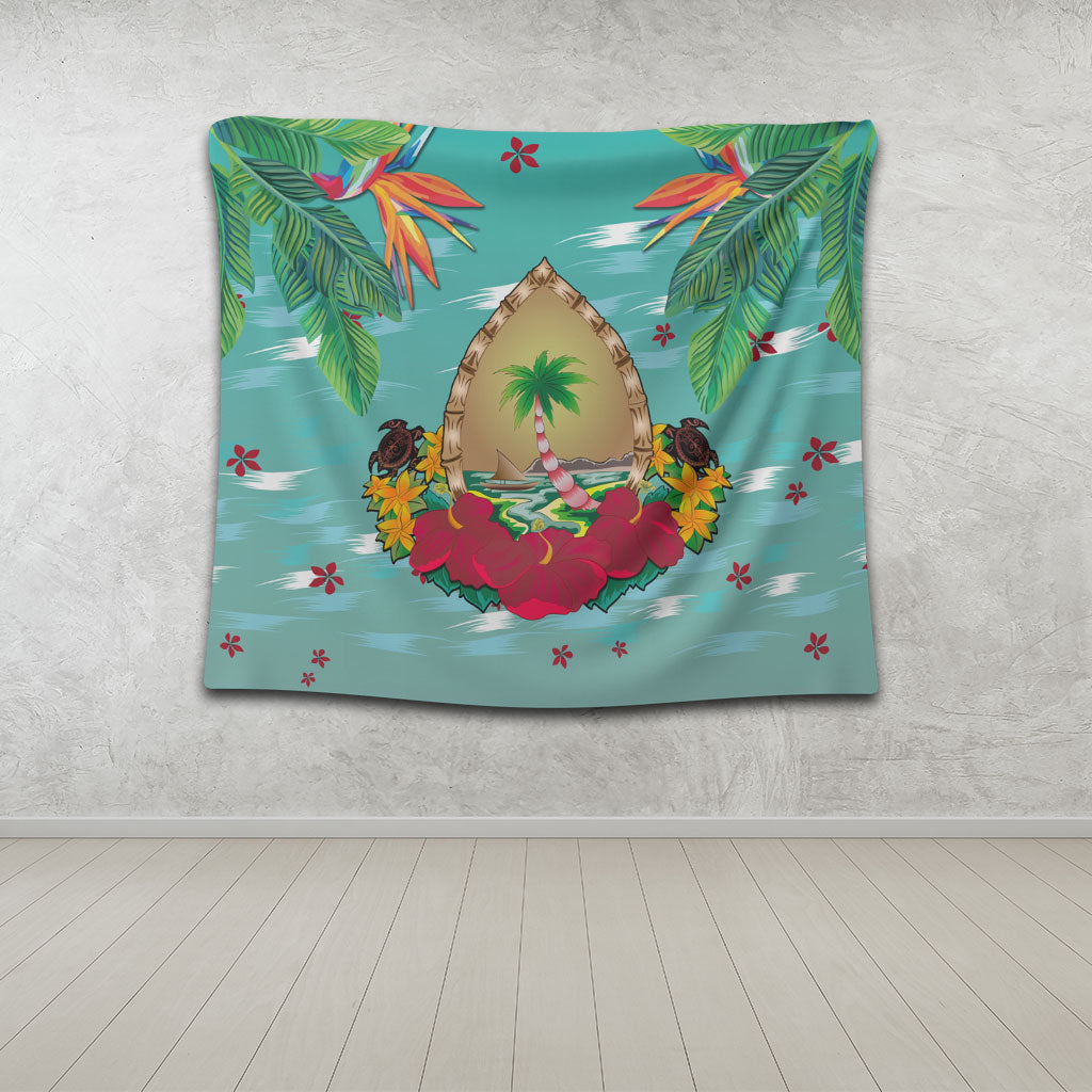 Guam Tapestry Latte Stones Hibiscus