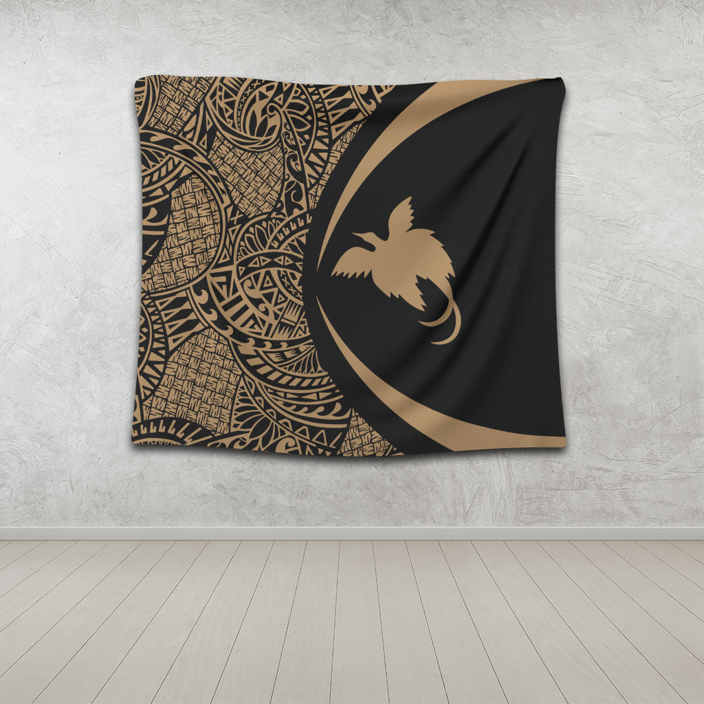Papua New Guinea Tapestry Lauhala Gold Circle Style