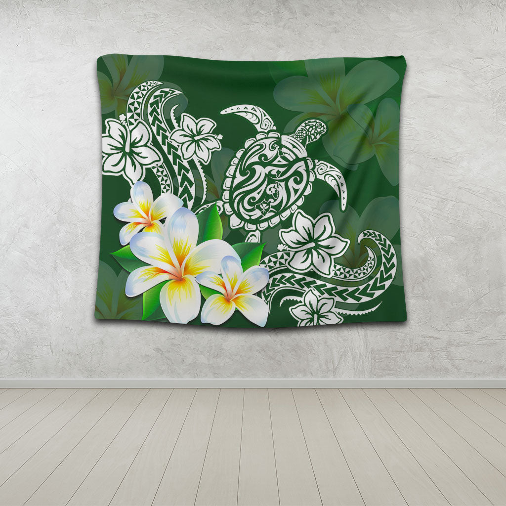 Hawaii Tapestry Polynesian Turtle Tattoo Plumeria Original Style