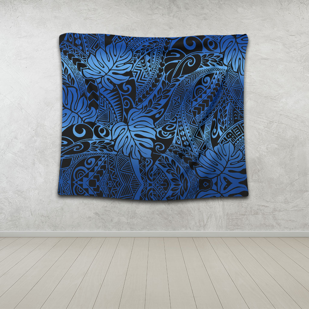 Hawaii Tapestry Tribal Polynesian Pattern Leaf