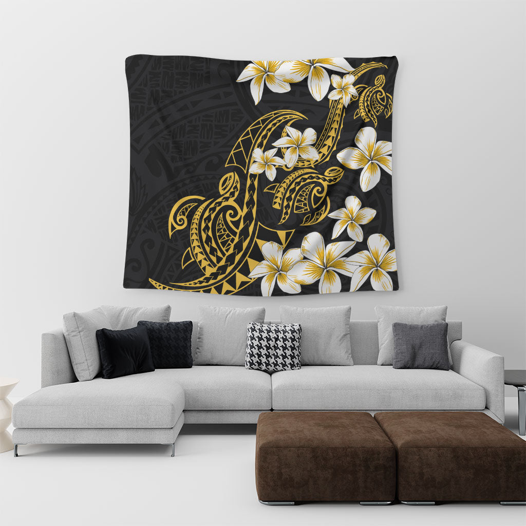 Hawaii Tapestry Polynesian Tribal Tattoo Plumeria Flower