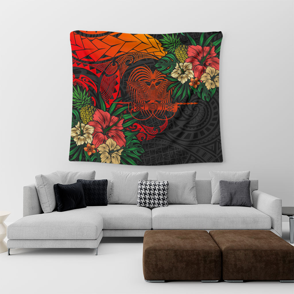 Papua New Guinea Tapestry Polynesian Coat Of Arms Tropical