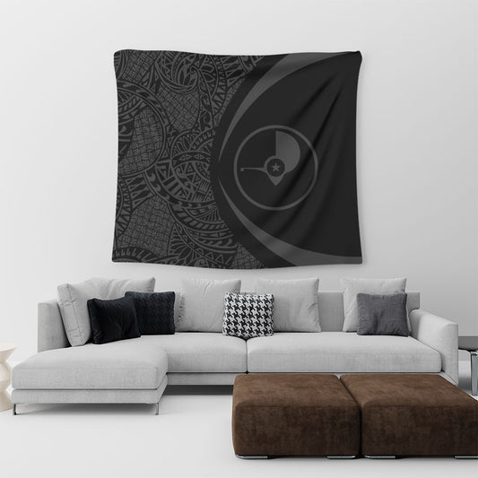 Yap State Tapestry Lauhala Gray Circle Style