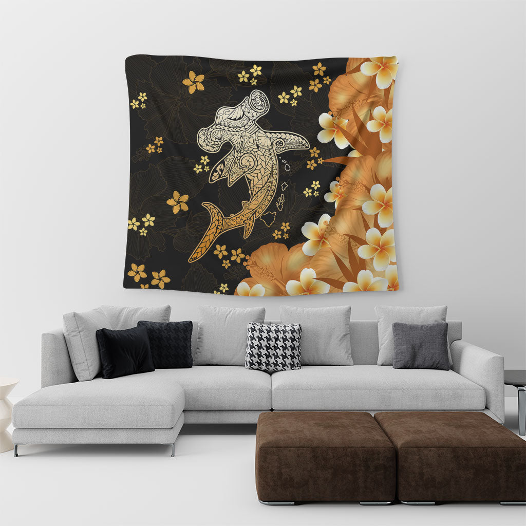 Hawaii Tapestry Tribal Polynesia Shark Tattoo