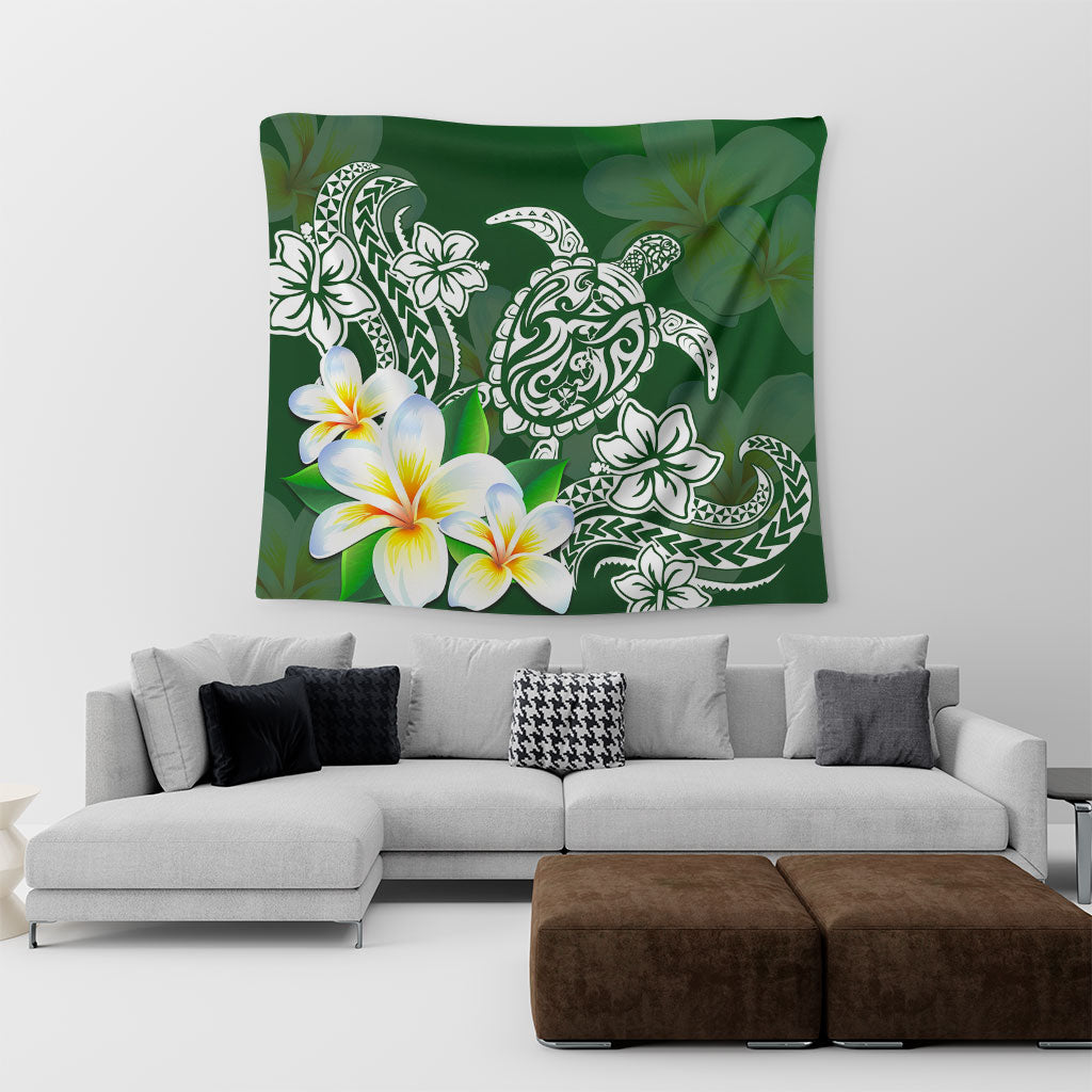 Hawaii Tapestry Polynesian Turtle Tattoo Plumeria Original Style