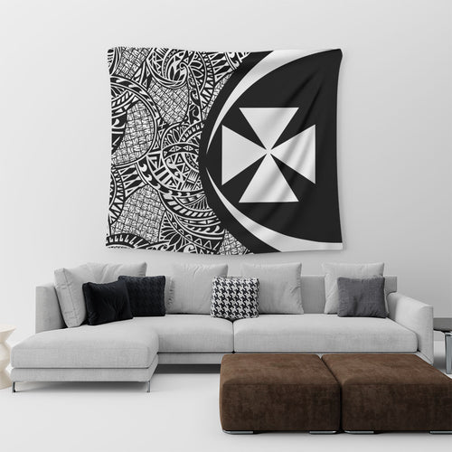 Wallis And Futuna Tapestry Lauhala White Circle Style