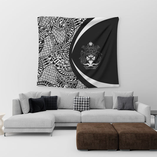 Solomon Islands Tapestry Lauhala White Circle Style