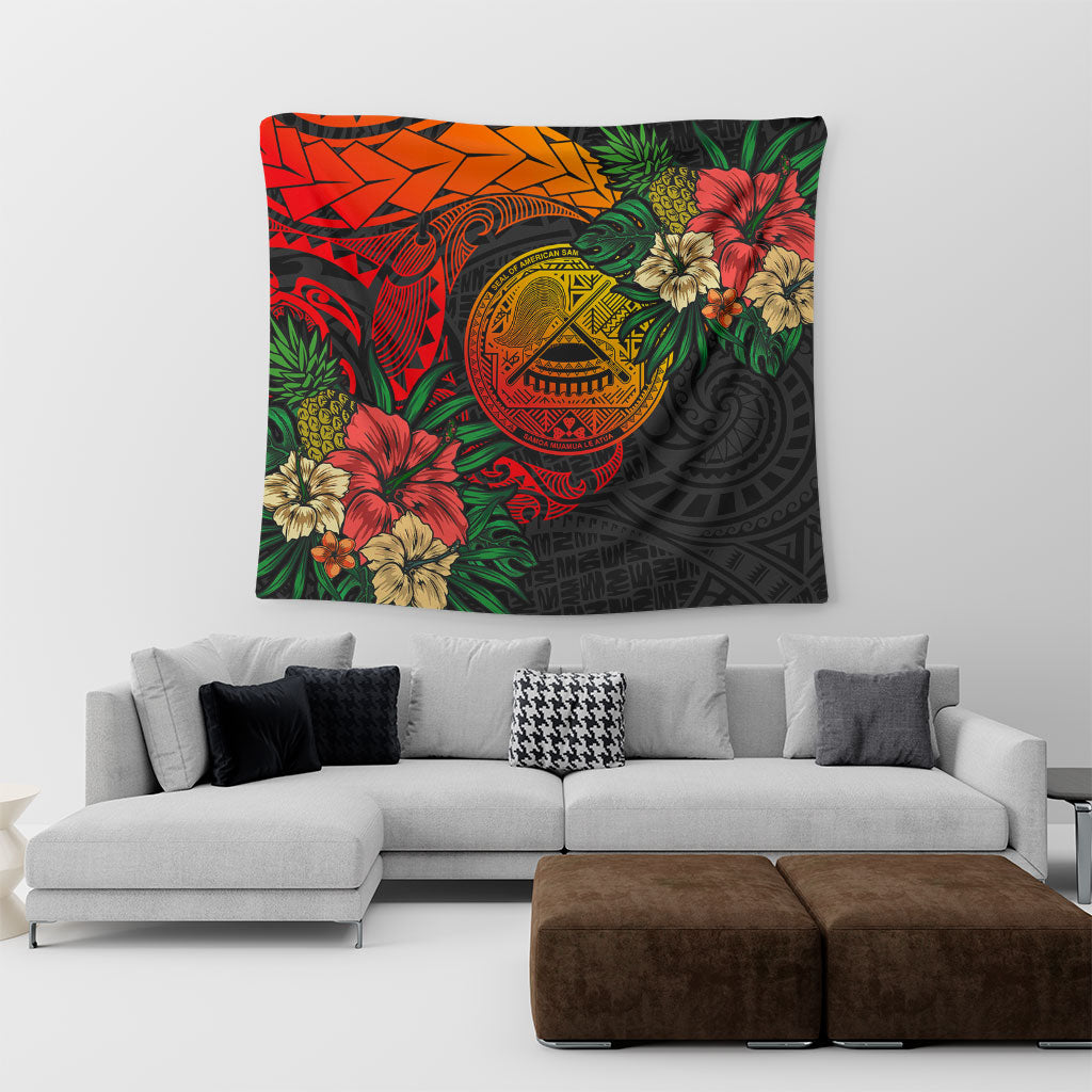 American Samoa Tapestry Polynesian Coat Of Arms Tropical