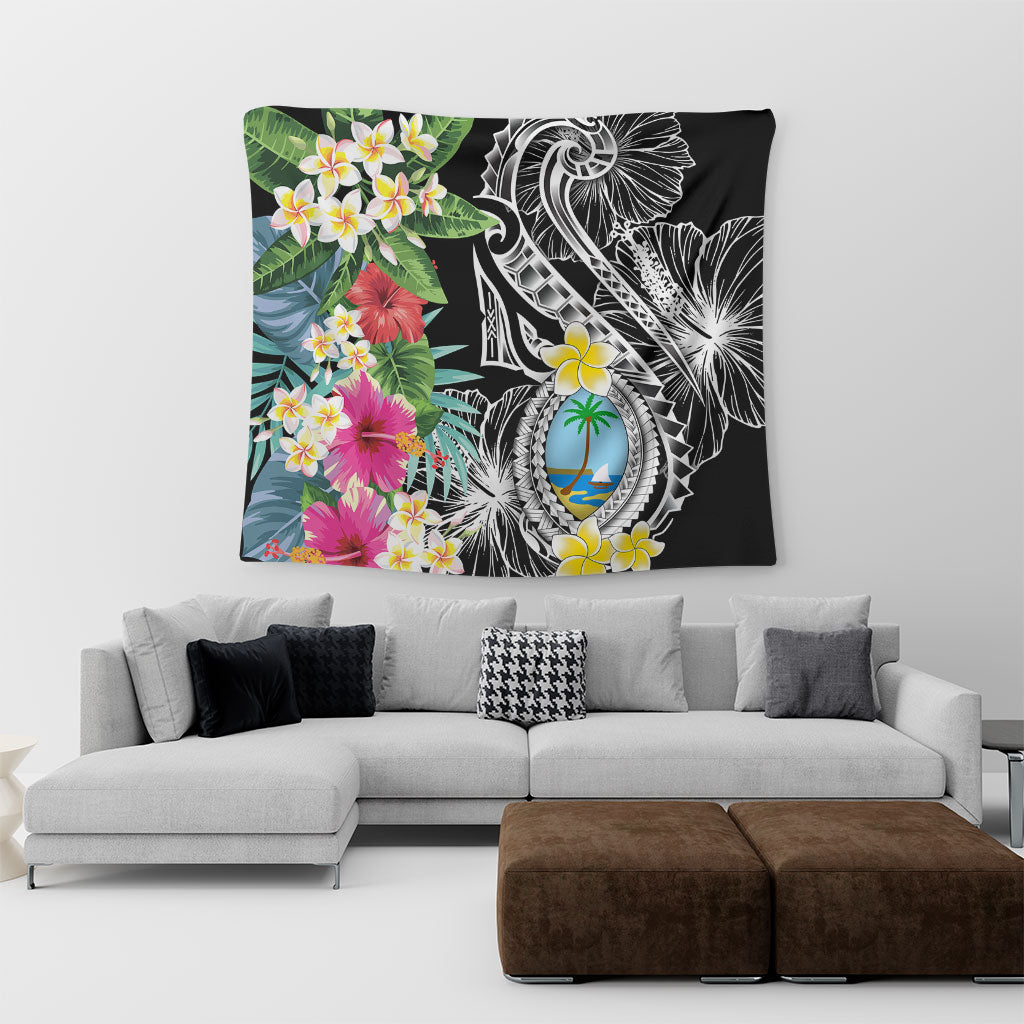 Guam Tapestry Summer Plumeria Tribal Tattoo