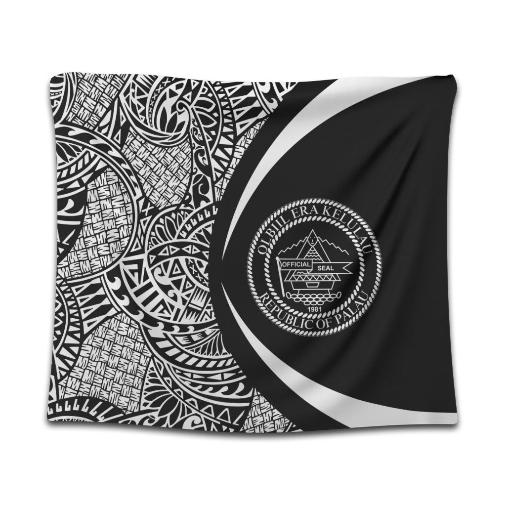 Palau Tapestry Lauhala White Circle Style