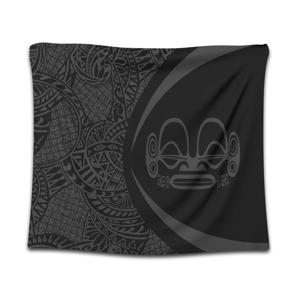 Marquesas Islands Tapestry Lauhala Gray Circle Style