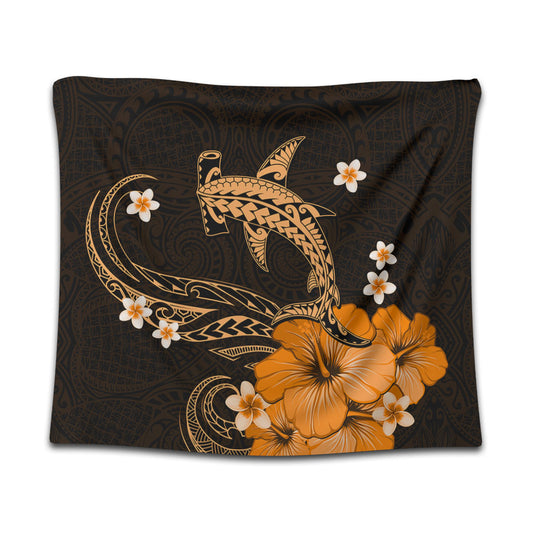 Hawaii Tapestry Shark Polynesia Tribal Tattoo