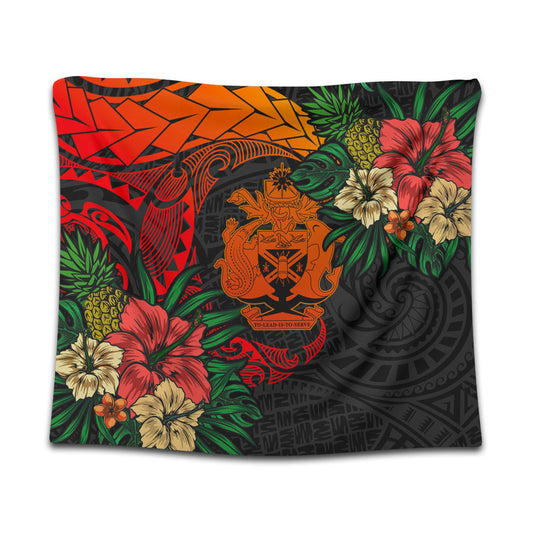 Solomon Islands Tapestry Polynesian Coat Of Arms Tropical