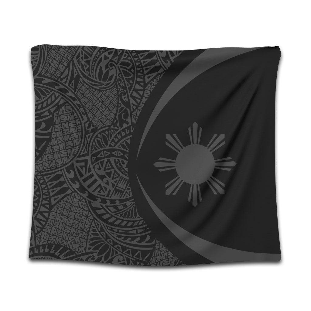 Philippines Filipinos Tapestry Lauhala Gray Circle Style