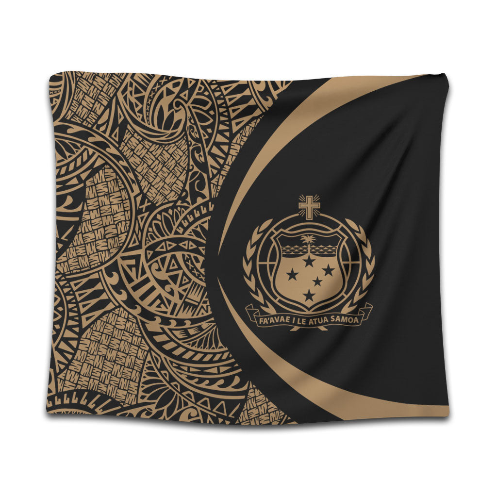 Samoa Tapestry Lauhala Gold Circle Style