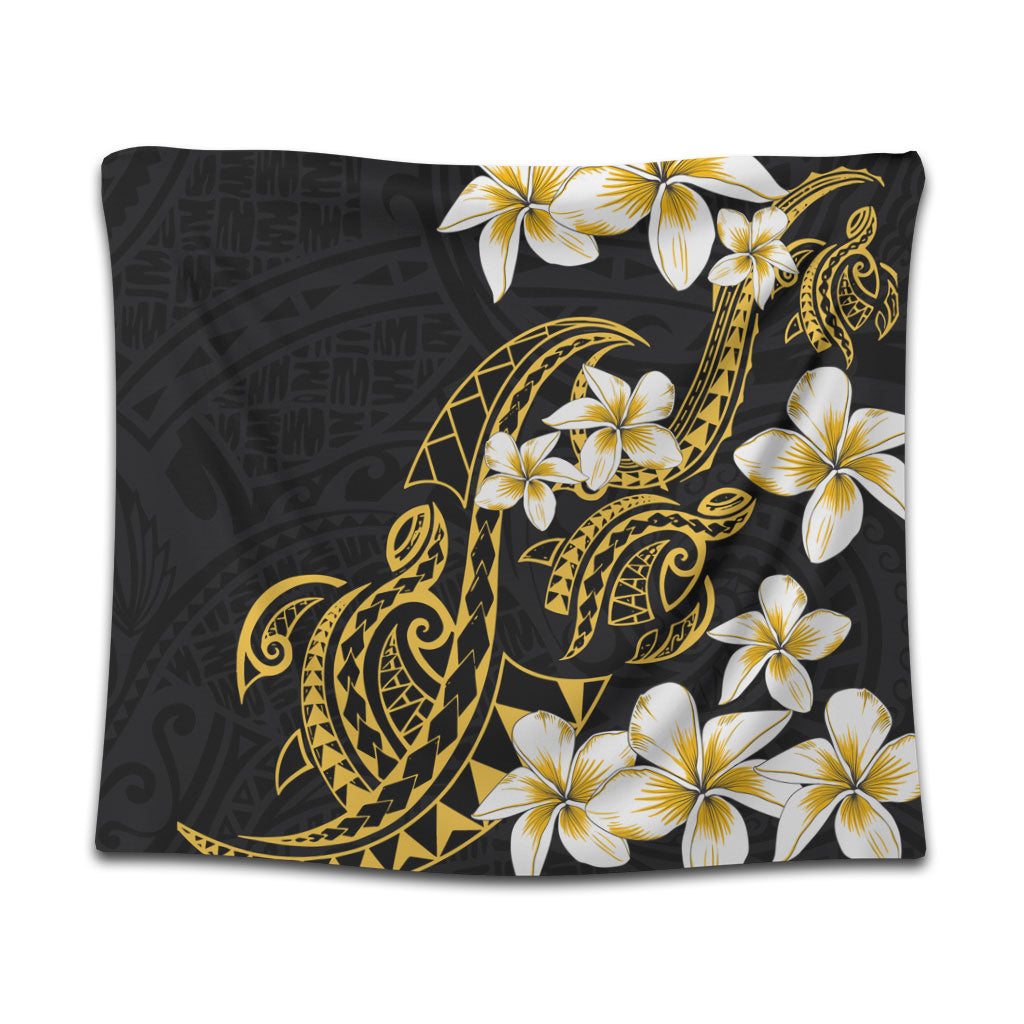 Hawaii Tapestry Polynesian Tribal Tattoo Plumeria Flower